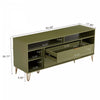 Dumbo Modern 63" Fluted TV Stand in Olive Green | Meuble TV cannele moderne Dumbo 160 cm en vert olive