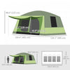 Outsunny 4-8 Person Camping Tent, 2-room Dome Tent With Porch, Green