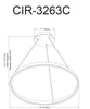 Dainolite Circulo Chandelier 63w Matte Black Finish White Acrylic Diffuser Lamp|Lustre Circulo de Dainolite en acrylique blanc qui diffuse la lumière, avec fini noir mat et ampoule de 63 W
