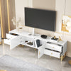 Gavin 68.8" TV Cabinet with Storage Drawers and Media Organization Function,White Tv Stand | Gavin Meuble TV de 68,8" avec Tiroirs de Rangement et Fonction d'Organisation des Medias, Blanc