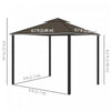 Outsunny 10' X 10' 2-tier Patio Gazebo With Mesh Sidewalls, Coffee