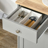 HOMCOM Coffee Bar Cabine, Kitchen Cabinet with Drawers, Grey