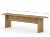 Nomad Modern 3-Piece Dining Set in Natural | Ensemble de salle a manger moderne Nomad 3 pieces en bois naturel