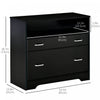 Vinsetto 2 Drawers File Cabinet With Hanging Rail|Vinsetto Classeur 2 Tiroirs Avec Rail De Suspension
