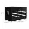 Homcom 6 Drawer 24" Metal Tool Box With Top Case, Ball Bearing Slides|Homcom Boite A Outils En Metal A 6 Tiroirs De 24 Po Avec Boitier Superieur