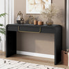 Ethan Wood Sofa Table with Storage for Living Room Entryway Hallway - Black | Console en bois Ethan avec rangement pour salon, entree ou couloir - noire