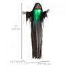 Homcom Halloween Green Big-mouth Monster Animatronic Prop W/ Light Up Eyes|Homcom Accessoire Animatronique Pour Halloween Monstre Vert A Grande Bouche