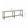 Celine Contemporary Modern 71" Console Table in Rustic Gray (2-Shelf) | Console contemporaine moderne Celine 180 cm en gris rustique (2 etageres)