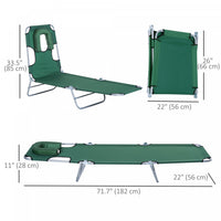 Outsunny Outdoor Lounge Chair, Green