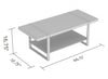 44” Coffee Table With Black Metal Base - Brown Reclaimed Wood | Table à café de 44 po avec base en métal noir - bois recyclé brun