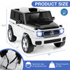 Costway Licensed Mercedes-benz Eqg Kids Ride On Car With Remote Control Detachable Battery White