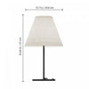 23" Black Angular Base Table with Conical Shade | Lampe de table noire de 23 po à base angulaire avec abat-jour conique
