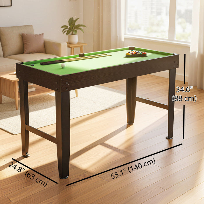 Soozier 55\" Mini Pool Table, Billiard Table Set for Kids and Adults, Green