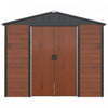 Outsunny 8' X 7' Outdoor Storage Shed, Galvanized Steel Metal Garden Shed W/ Double Sliding Lockable|Outsunny Abri De Rangement Exterieur 8'x7' En Acier Galvanise Avec Double Porte Coulissante Verrouil