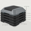 Soozier Aerobic Exercise Step Platform, 5- Level Height Adjustable Stepper, Fitness Step for Home Gym, 4" 6" 8" 10" 12" , Grey