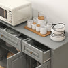 HOMCOM Sideboard Buffet Cabinet, Kitchen Cabinet with 2 Drawers, Grey