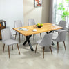 HOMCOM Dining Chairs Set of 6, Accent Chair with Velvet-touch Upholstery, Grey
