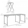 Outsunny Camping Table And Chairs Folding Picnic Table And 6 Stools|Outsunny Table Et Chaises De Camping, Table De Pique-nique Et 6 Tabourets