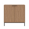 Nordika Slim 2-Door Storage Console Accent Cabinet - Light Walnut | Armoire décorative de rangement mince Nordika à 2 portes - noyer clair