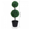 Outsunny 2 Ball Topiary Tree for Home Office, Living Room Decor
