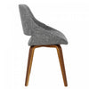 LumiSource Fabrico Grey Fabric Mid-Century Modern Dining Accent Chair - Set of 2|Chaise d’appoint de salle à manger moderne du milieu du 20e siècle Fabrico en tissu gris - ensemble de 2