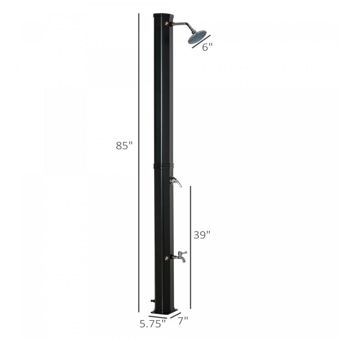 Outsunny 7ft Outdoor Solar Heated Shower For Backyard Pool