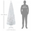 Homcom 6ft Pencil Artificial Christmas Tree With 390 Branches|Homcom Arbre De Noel Artificiel En Forme De Crayon De 6 Pieds Avec 390 Branches