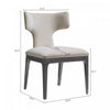 Eloria Mid-Century Modern Chenille Wood Side Chair in Taupe - Set of 2 | Chaise laterale en bois et chenille taupe style milieu du siecle Eloria - Lot de 2