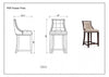 Fifth Avenue Traditional Wood Upholstered Counter Stool in Graphite - Set of 2 | Tabouret de comptoir traditionnel en bois Fifth Avenue avec assise rembourree, graphite - Lot de 2