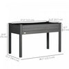Outsunny 48"x22"x30" Elevated Planter Box, Wooden Patio Raised Garden Bed