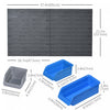 Durhand 44 Piece Wall Mounted Storage Bins|Durhand Ensemble De Rangement D'outils Bleu