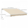 Outsunny 12' X 8' Retractable Awning Patio Awnings Sun Shade Shelter Cream|Outsunny 12' X 8' Store Retractable Stores De Terrasse Abri Solaire Creme