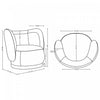 Siri Modern Upholstered Lounge Chair in Wheat - Set of 2 | Fauteuil lounge moderne Siri en tissu, couleur ble - Lot de 2