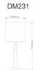 Dainolite Fernanda 1 Light Table Lamp Matte Black White Shade|Lampe de table Fernanda de Dainolite avec abat-jour blanc, fini noir mat et 1 ampoule