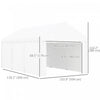 Outsunny 10 X 20ft Carport, Portable Garage With 2 Roll-up Doors, White|Outsunny Abri D'auto 10 X 20 Pi Avec 2 Portes Enroulables, Blanc