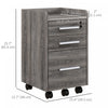 Homcom 3-drawer Mobile File Cabinet Office Filing Cabinet|Homcom Classeur Mobile 3 Tiroirs Classeur De Bureau