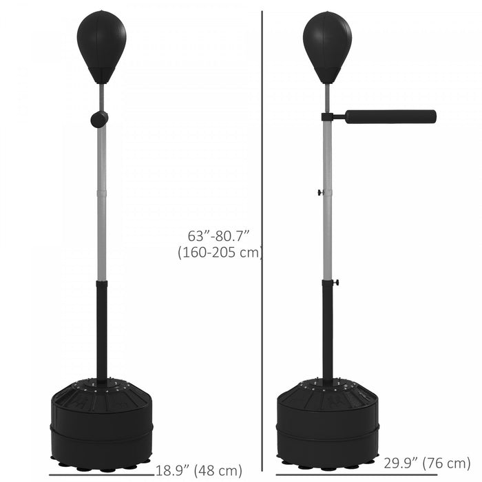 Soozier Freestanding Boxing Punch Bag with Reflex Bar, Adjustable Height