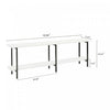 Celine Contemporary Modern 71" Console Table in White (2-Shelf) | Console contemporaine moderne Celine 180 cm en blanc (2 etageres)