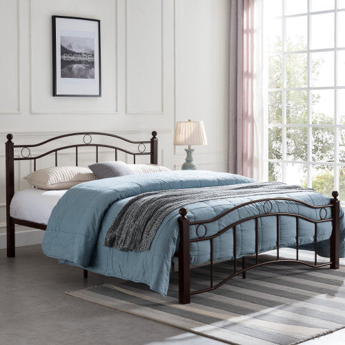 Jackson Metal Bed Frame With Underbed Storage,copper King Bed