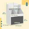 Qaba Kids Bookshelf, 3 Tier Bookcase, Toy Storage Organizer With Drawer, 2 Storage Compartment, For Nursery, Playroom, Bedroom, Classroom, White