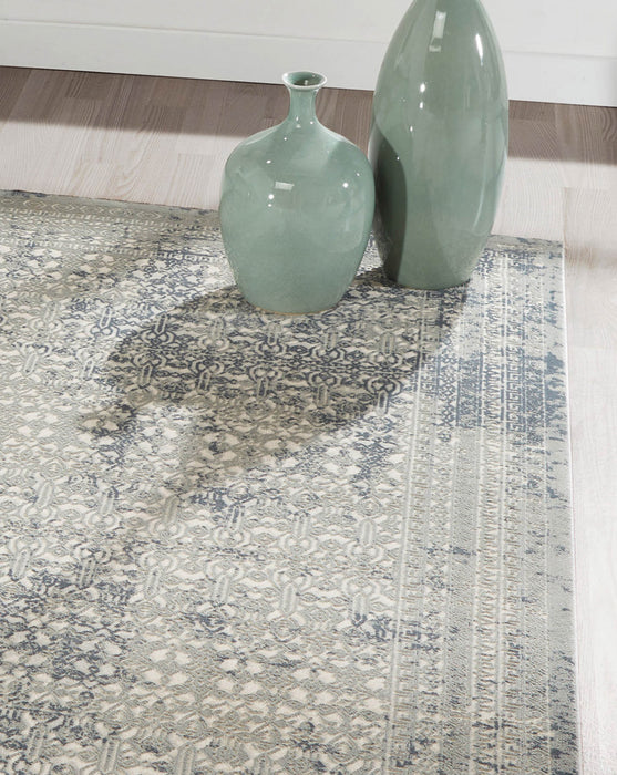 Mabel Traditional 7'9\" x 9'10\" Area Rug in Green Indoor Area Rug
