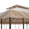 Outsunny 13.1' X 9.8' Gazebo Replacement Canopy For Garden Patio Outdoor|Outsunny Toile De Rechange Pour Tonnelle, Beige