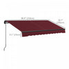 Outsunny 8' X 6.5' Patio Retractable Awning Sunshade Shelter, Wine Red|Outsunny 8' X 6,5' Auvent Retractable, Abri Pare-soleil, Rouge Vin