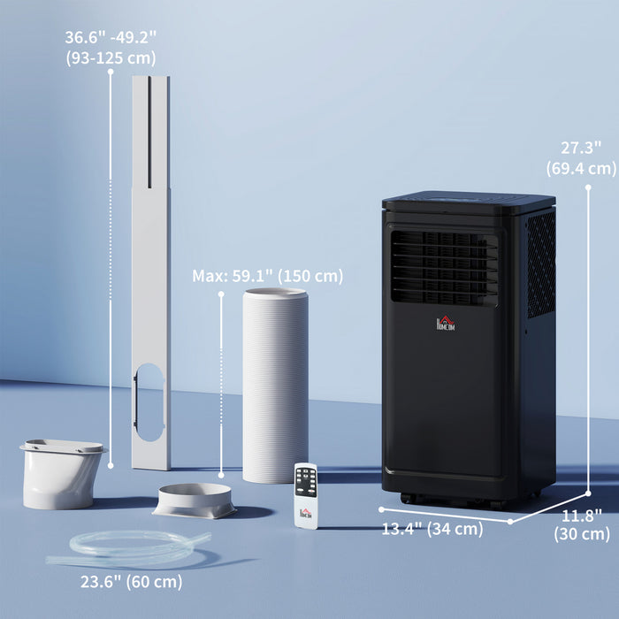 HOMCOM 8000 BTU Portable Air Conditioner for Room up to 344 Sq Ft, Black