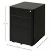 Vinsetto 3 Drawer Filing Cabinet With Lock|Vinsetto Classeur A 3 Tiroirs Avec Serrure