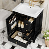 Sophia 24" Bathroom Vanity with Ceramic Sink, Black | Sophia Meuble-lavabo de 24" avec vasque en ceramique, Noir