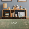 Florence Green Brown White Soccer Field Rug, 7'9" x 10'6" Indoor Area Rug | Tapis Florence de terrain de football vert, marron et blanc, 7'9" x 10'6"