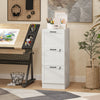 HOMCOM 3 Drawer File Cabinet with Lock Filing Cabinet for A4 Letter White