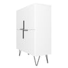 Manhattan Comfort Beekman Low 4-Shelf Accent Cabinet - White|Petite armoire décorative Beekman de Manhattan Comfort avec 4 tablettes - blanche