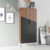 Manhattan Comfort Beekman 6-Shelf Accent Cabinet - Brown & Black|Armoire décorative Beekman de Manhattan Comfort avec 6 tablettes - brune et noire